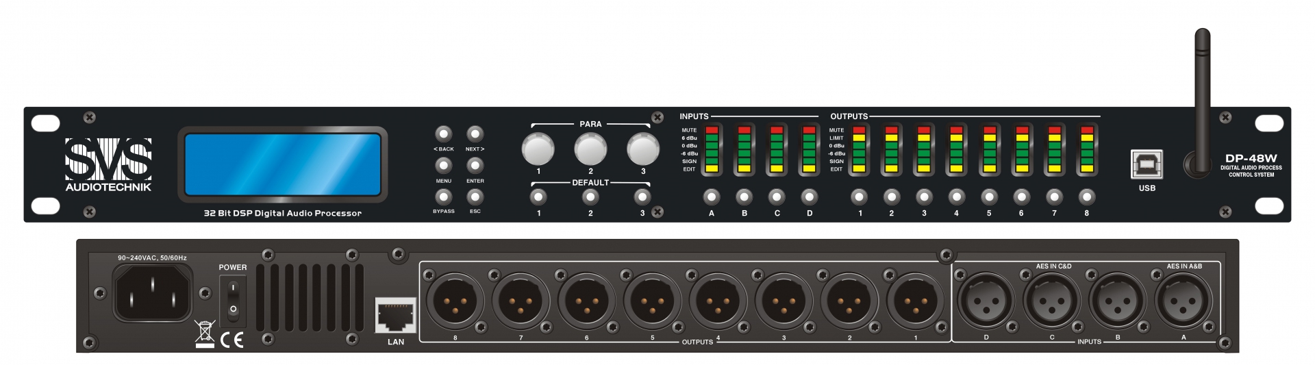 SVS Audiotechnik DP-48W Цифровой процессор: 4 входа 8 выходов в Кинешме